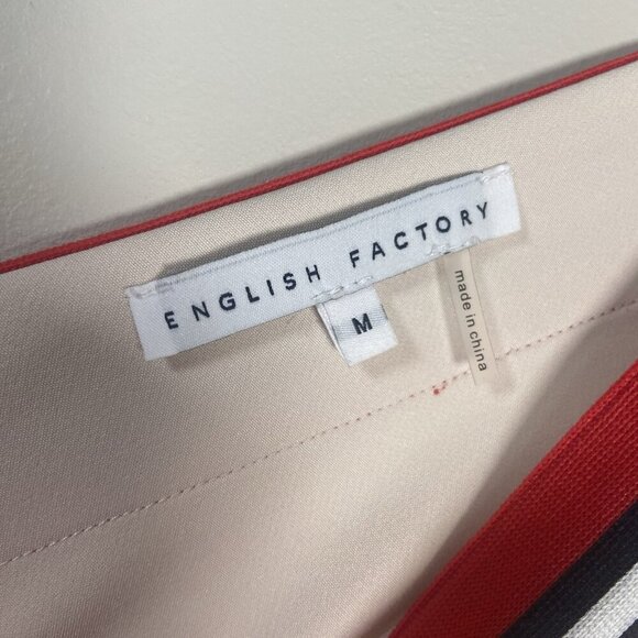 English Factory Varsity Sleeveless Stripe Dress Size M Sporty Athleisure Tennis - Picture 6 of 13